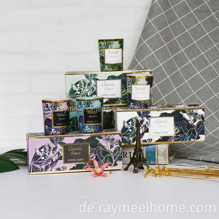 Home Großhandel Glasglas Kerze Soja Wachs Luxus Duft Kerzen Geschenk